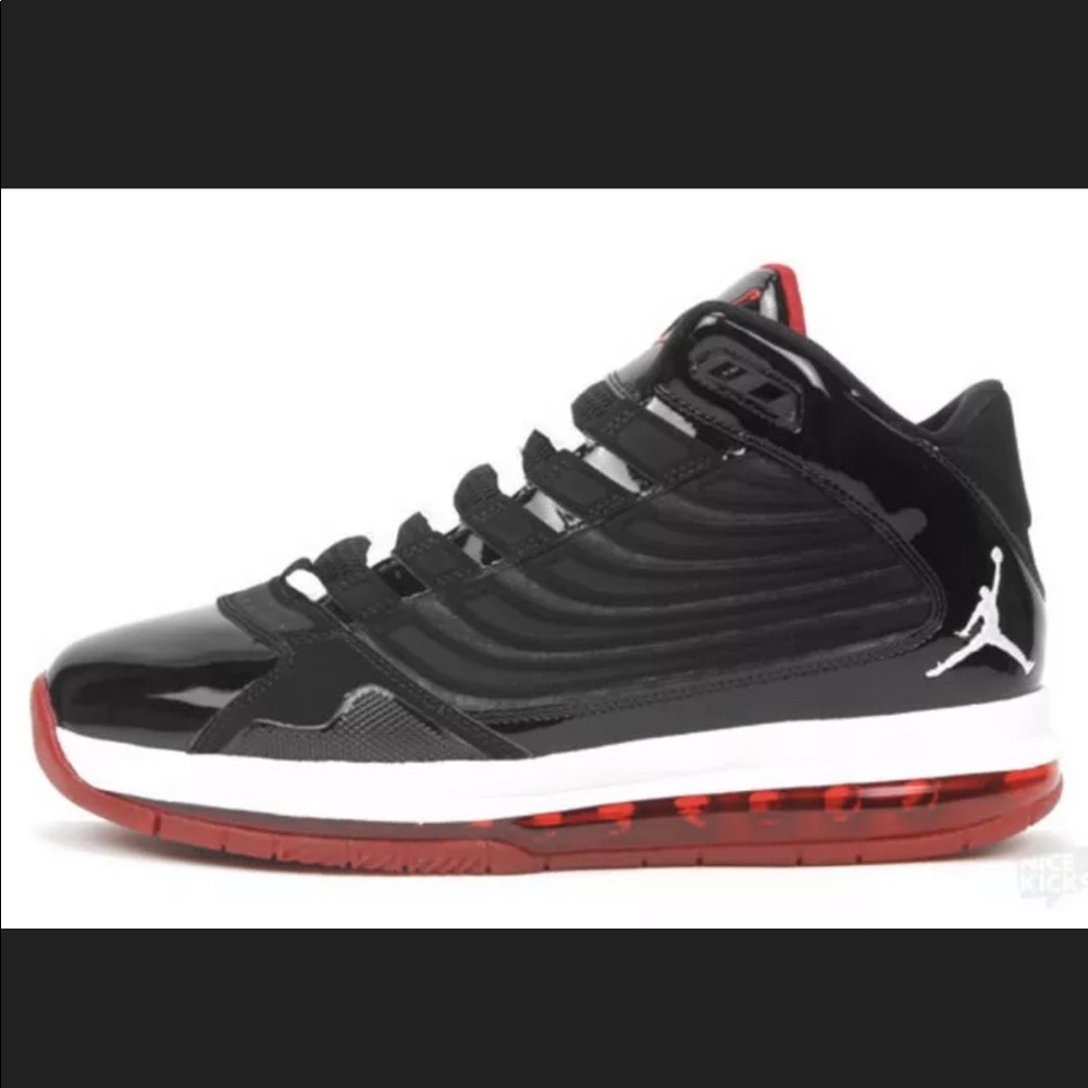 Air Jordan big ups “BRED” red and black size 10.5